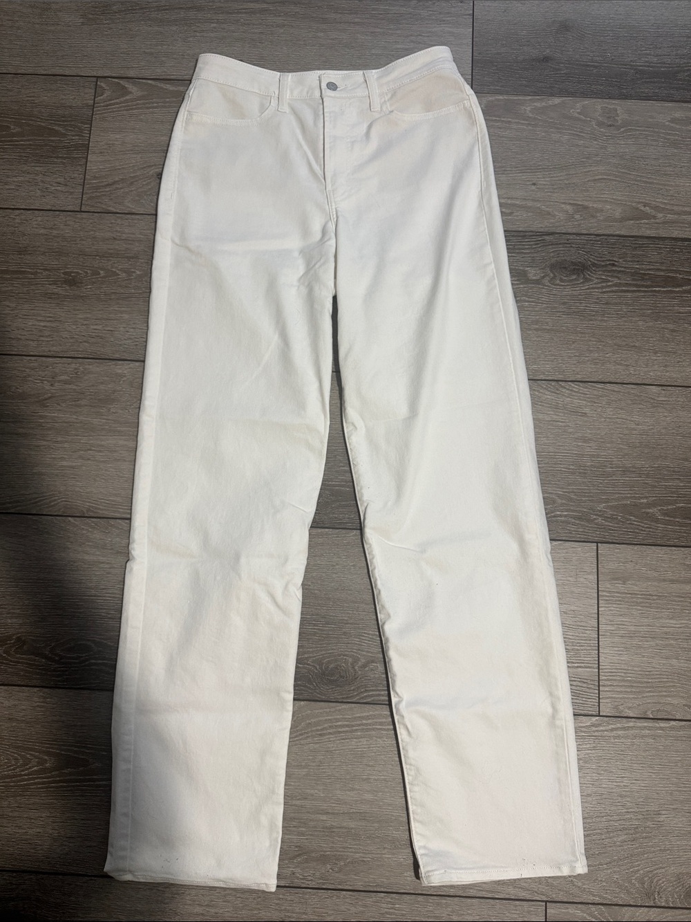 Old Navy White Straight-Leg Jeans